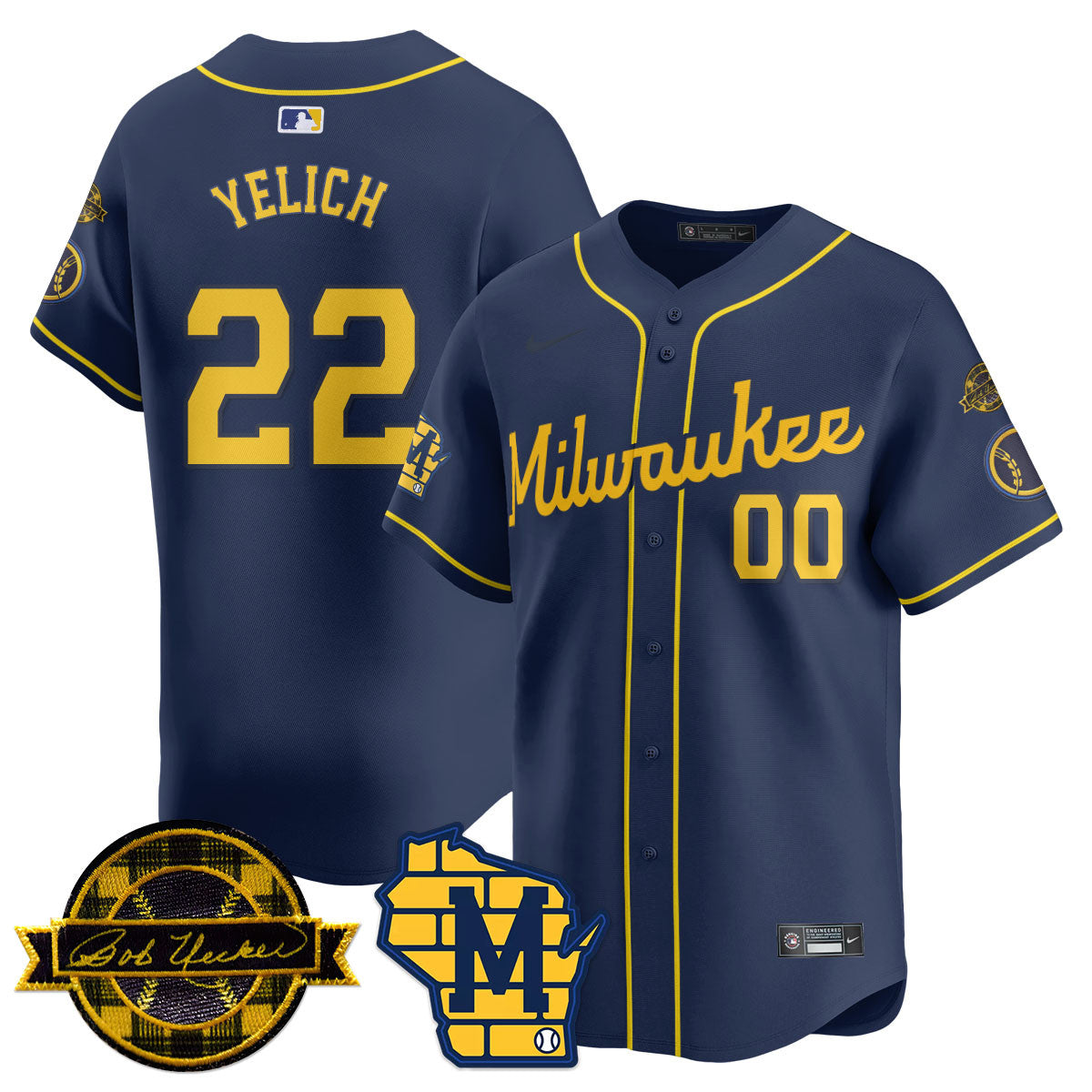 Women's Milwaukee Brewers 2025 Limited Jersey - Bob Uecker Patch - All Stitched