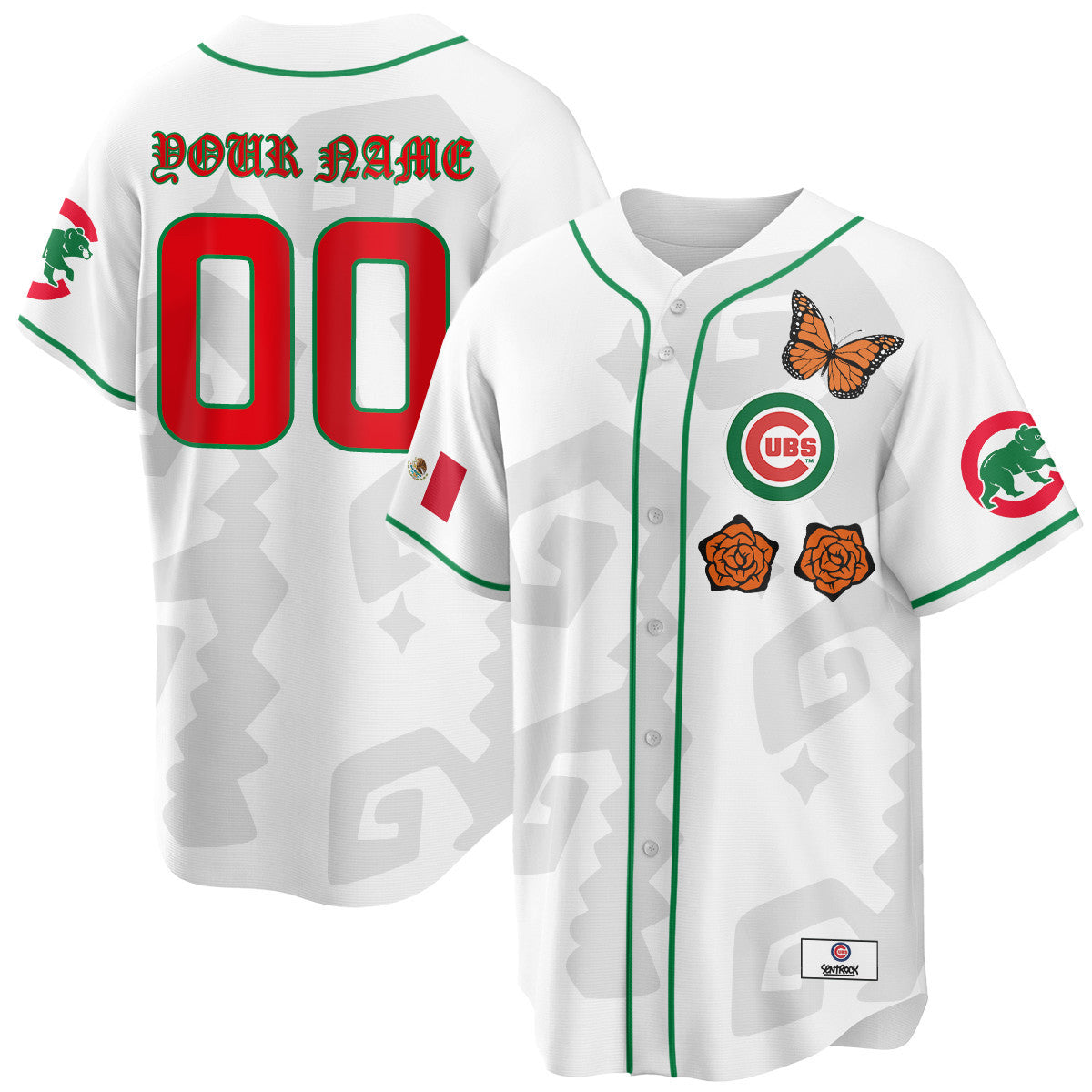 Chicago Cubs "Xicago" Mexican Heritage Custom Jersey - All Stitched