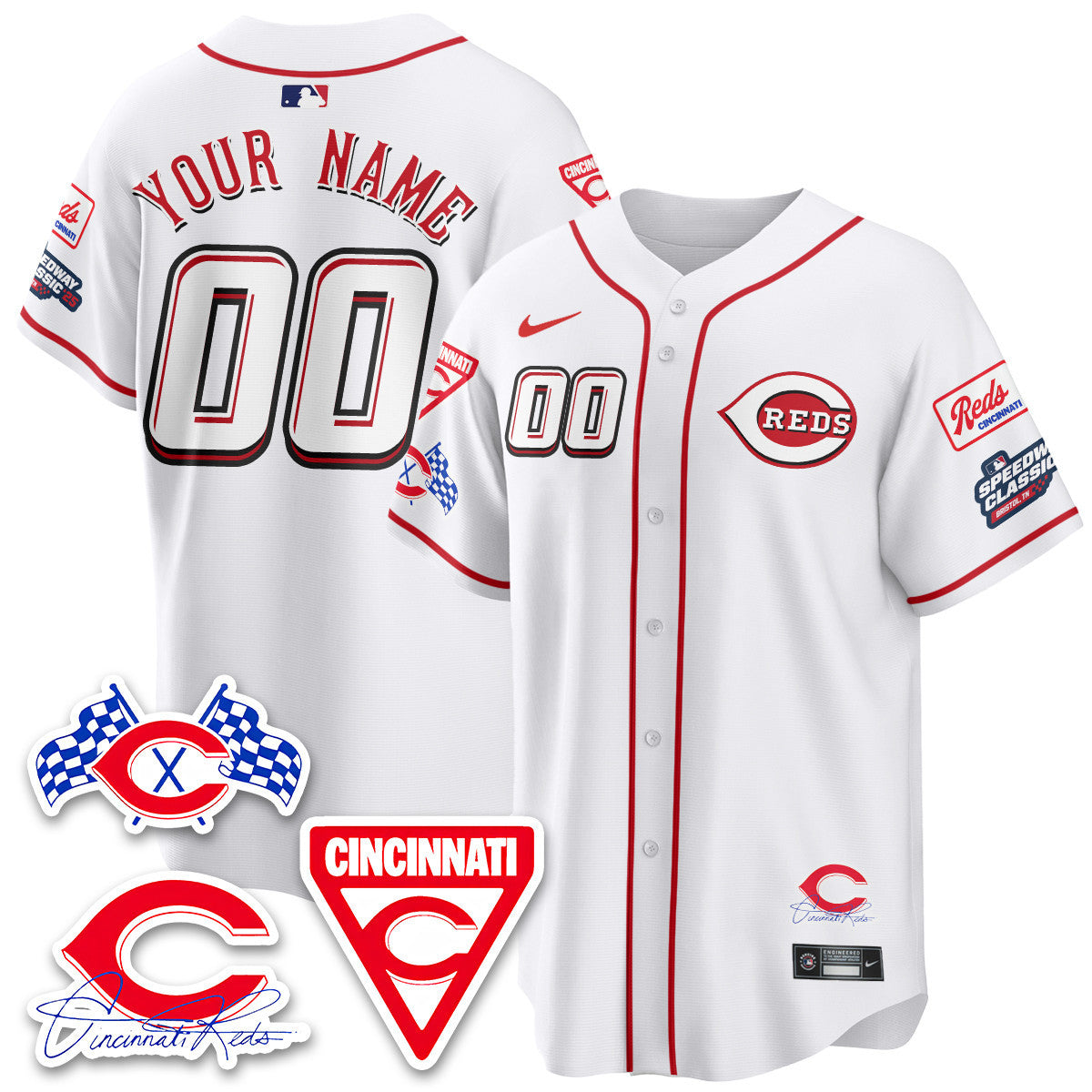 Cincinnati Reds 2025 Speedway Limited Custom Jersey V1 - All Stitched