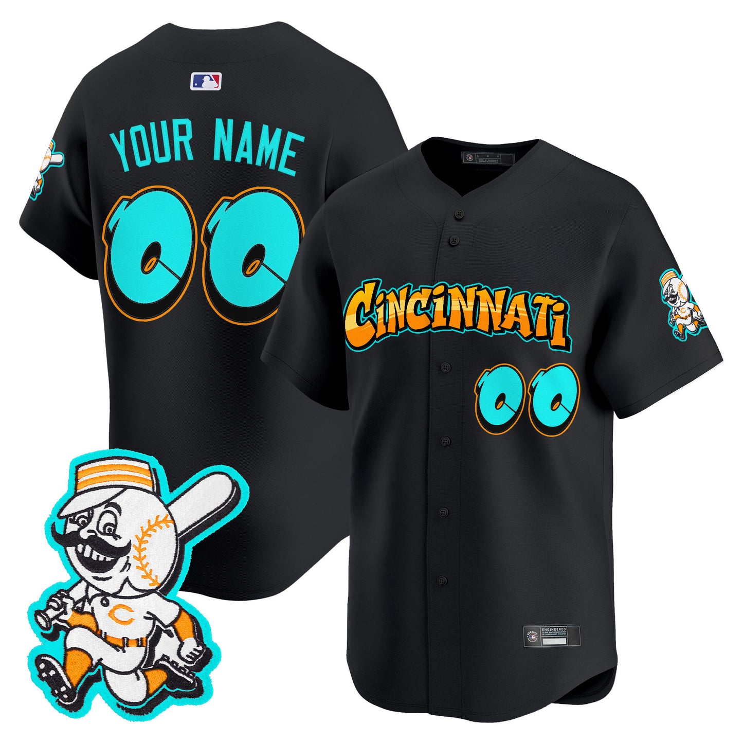 Cincinnati Reds 'Graffiti Queen City Edition' Vapor Premier Limited Custom Jersey - All Stitched