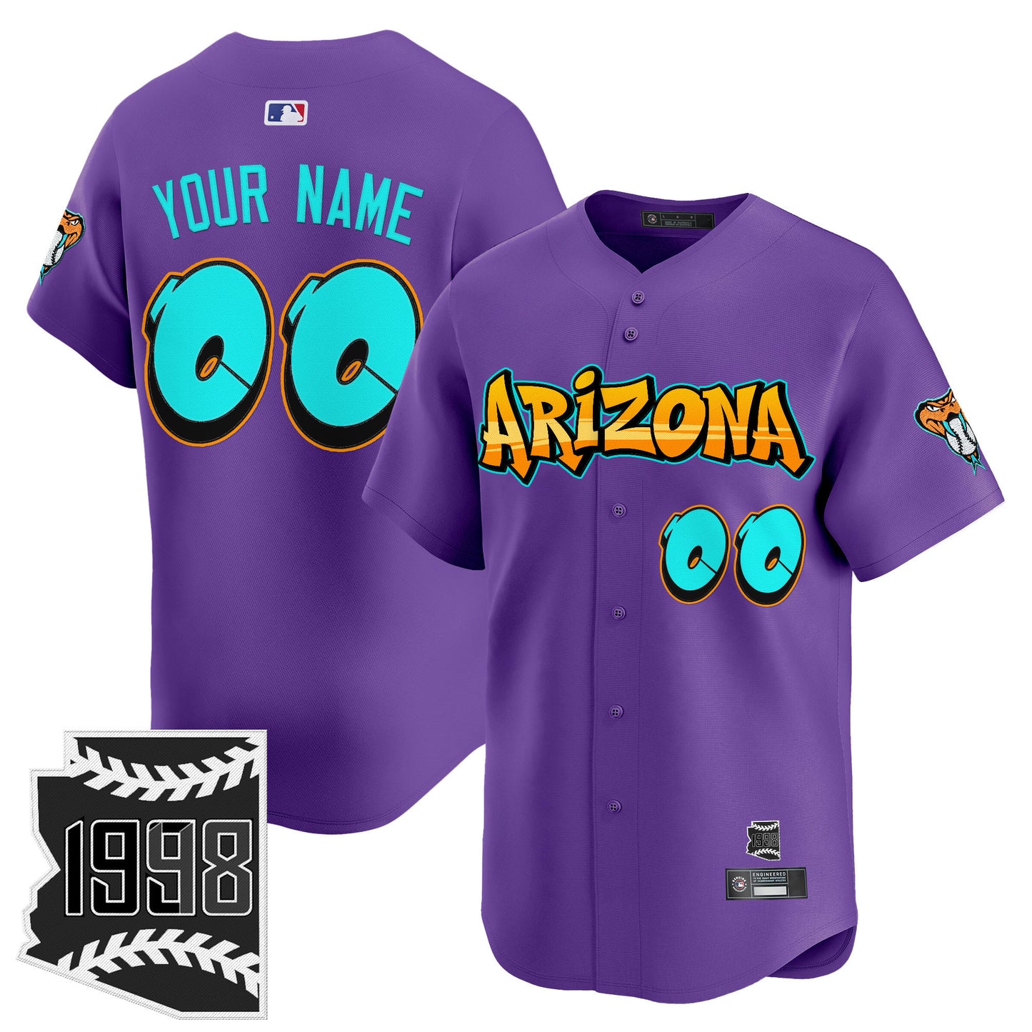Arizona Diamondbacks 'Graffiti Desert Ink Edition' Vapor Premier Limited Custom Jersey - All Stitched