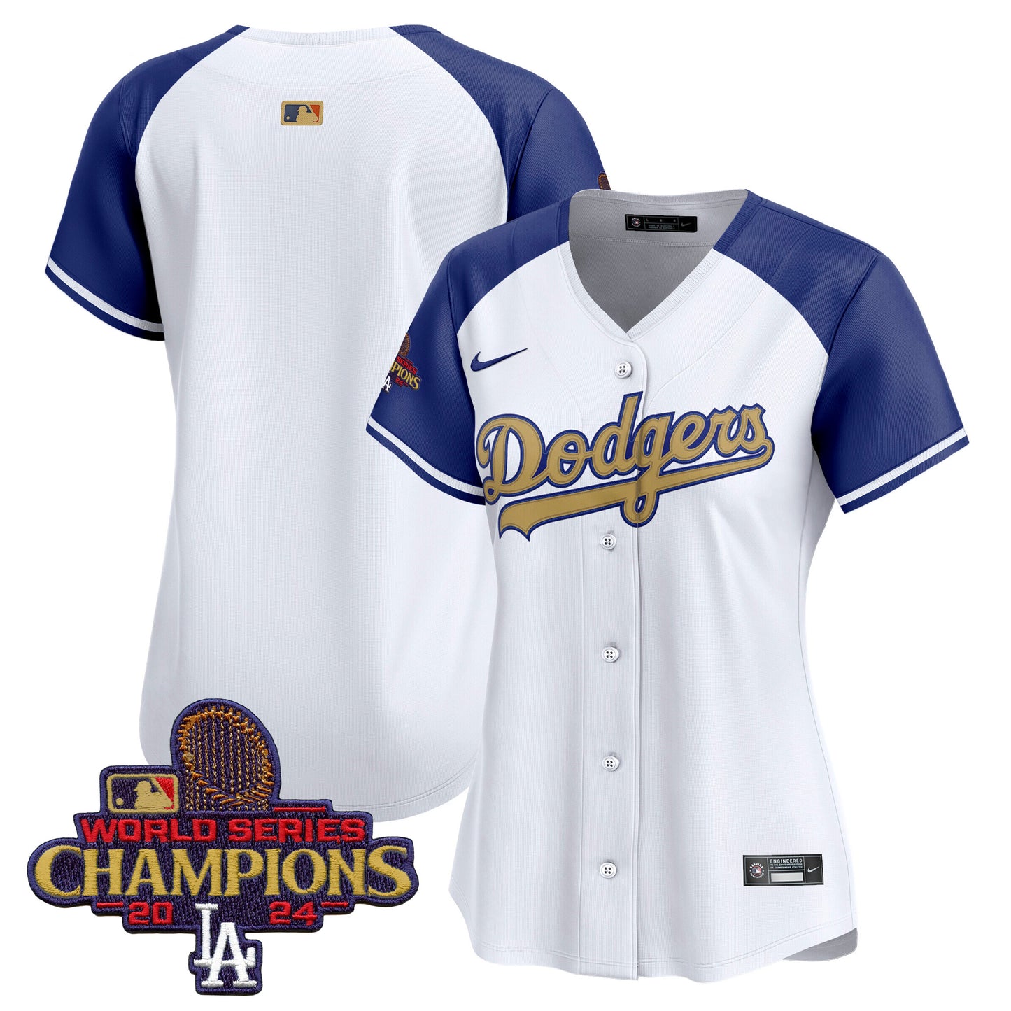Women's Dodgers 2025 Gold Vapor Premier Limited Jersey - All Stitched