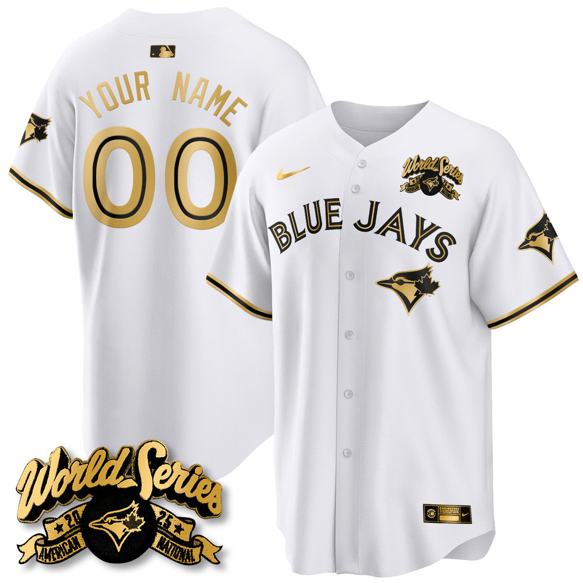 Toronto Blue Jays 2025 American League Champions Jersey - All Stitched