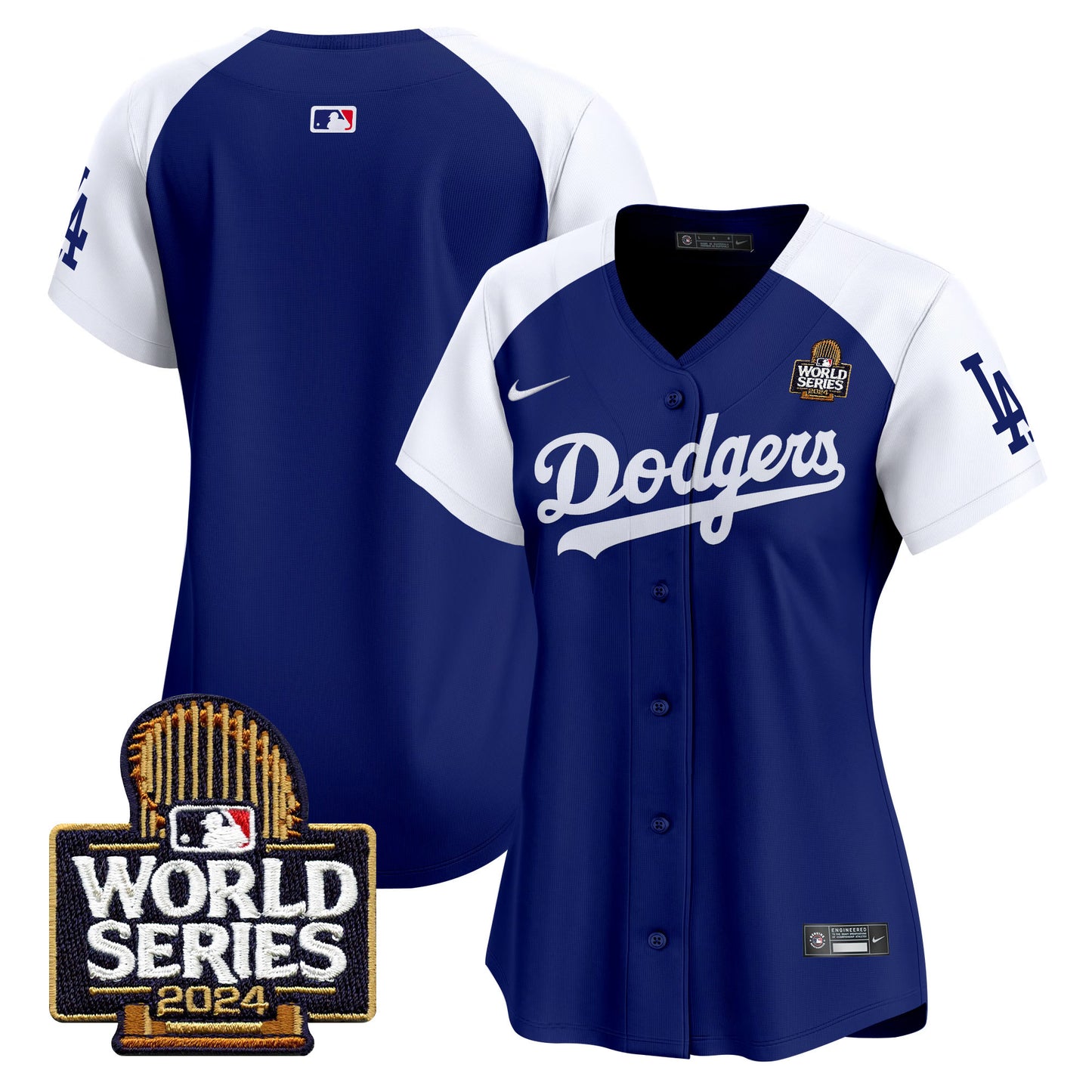 Women's Dodgers 2024 World Series Vapor Premier Limited Jersey V2 - All Stitched