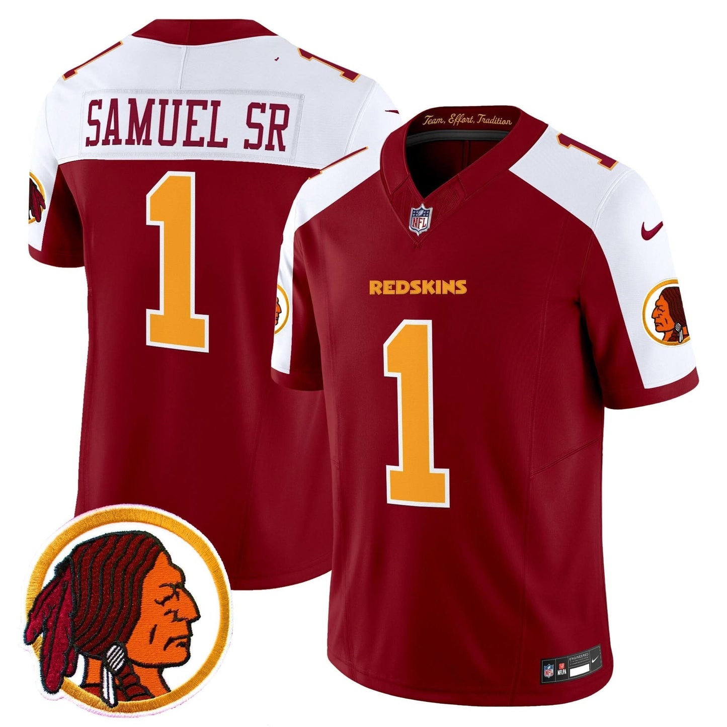 Washington Redskins Throwback Vapor Limited Jersey V2 - All Stitched
