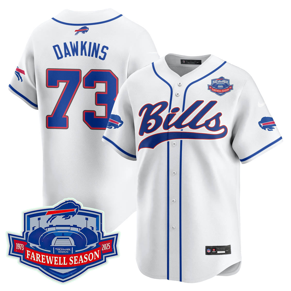 Buffalo Bills 2025 Baseball Jersey All Stitched - Farewell to Highmark Stadium