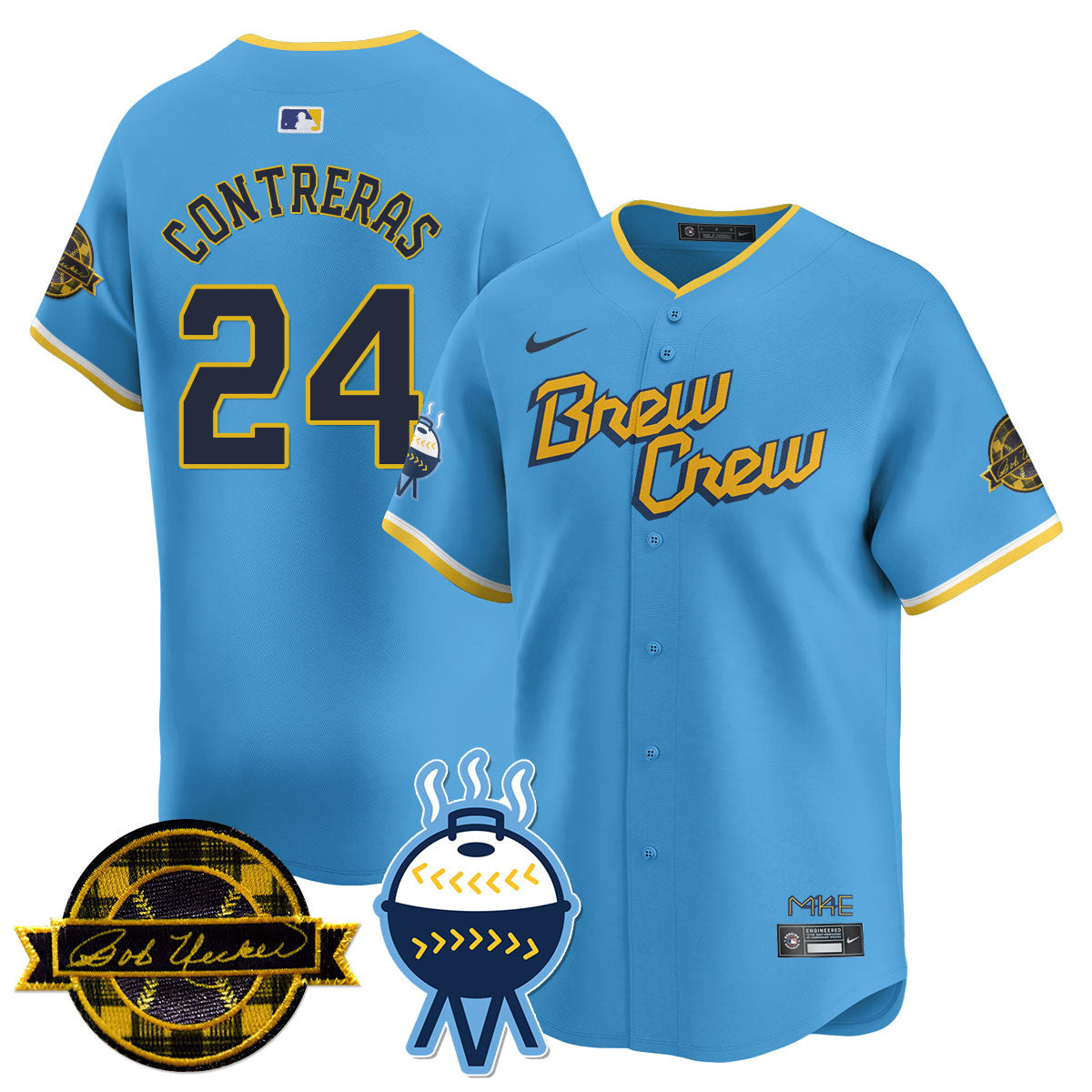 Women's Milwaukee Brewers 2025 Limited Jersey - Bob Uecker Patch - All Stitched