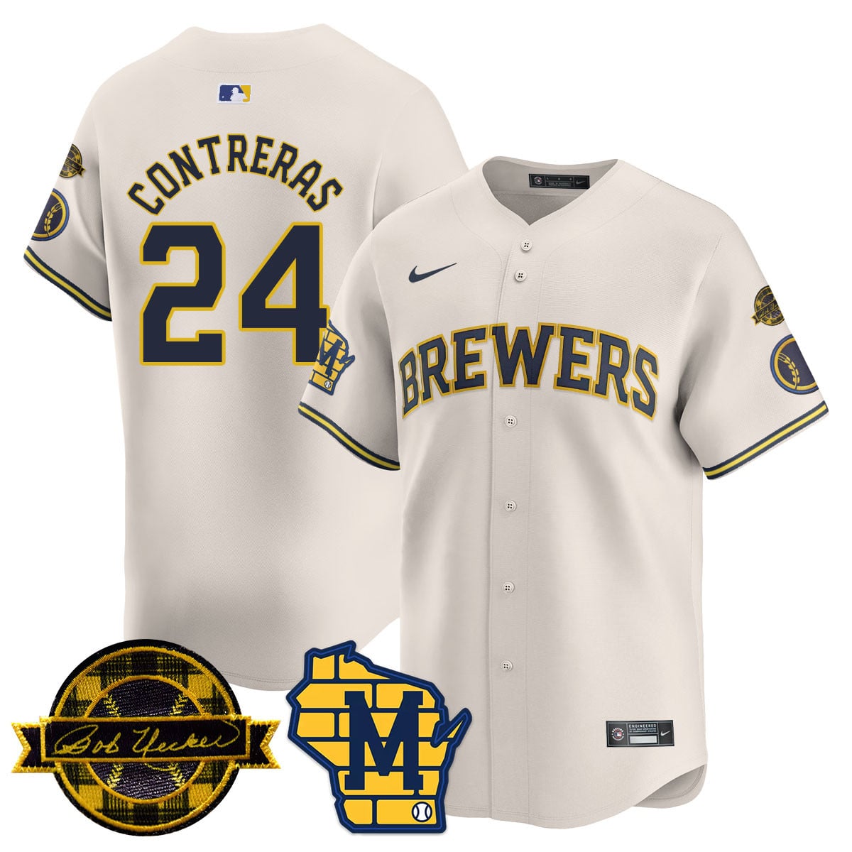 Women's Milwaukee Brewers 2025 Limited Jersey - Bob Uecker Patch - All Stitched