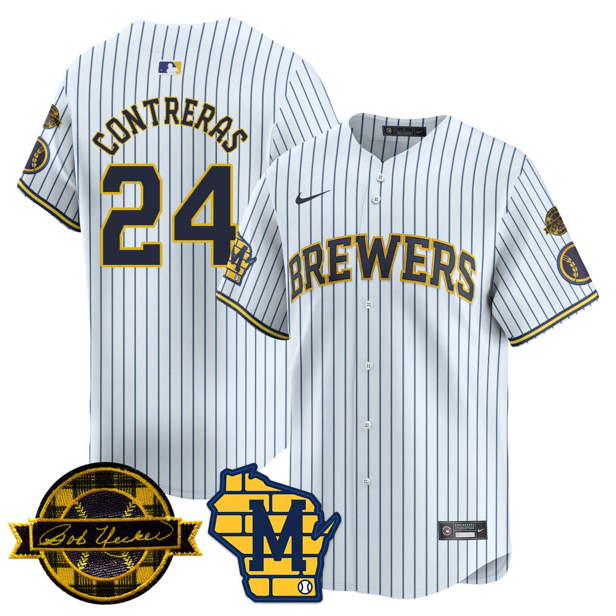 Women's Milwaukee Brewers 2025 Limited Jersey - Bob Uecker Patch - All Stitched
