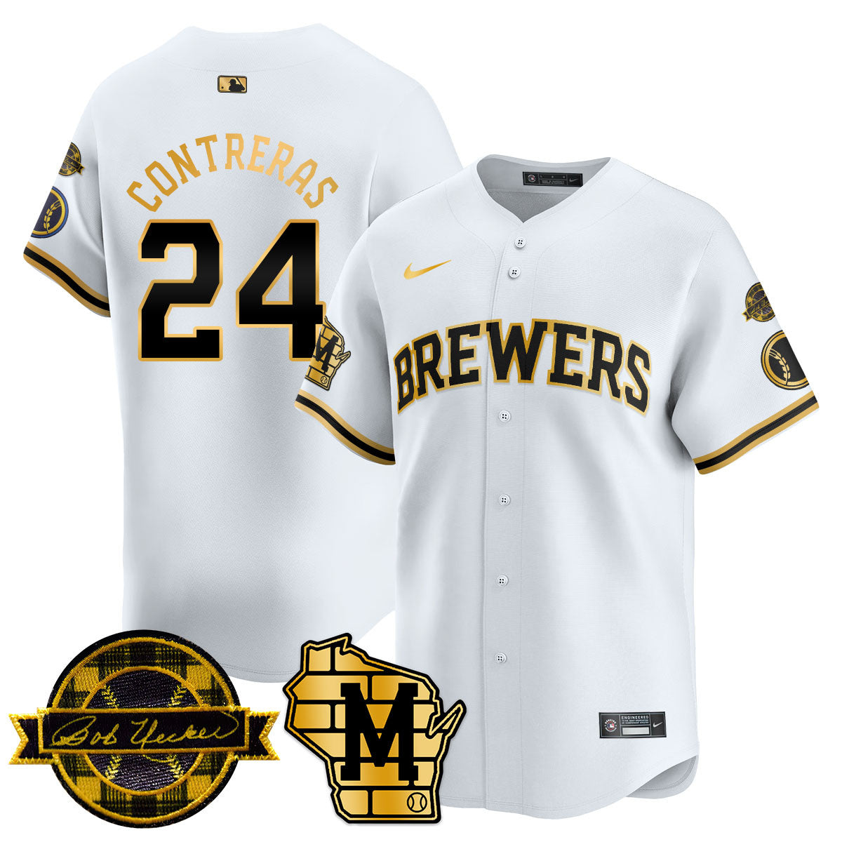 Women's Milwaukee Brewers 2025 Limited Jersey - Bob Uecker Patch - All Stitched