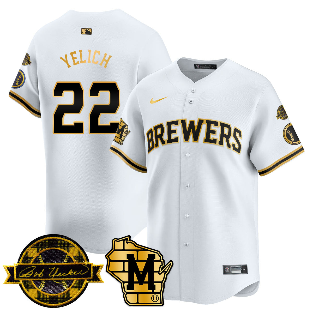 Women's Milwaukee Brewers 2025 Limited Jersey - Bob Uecker Patch - All Stitched