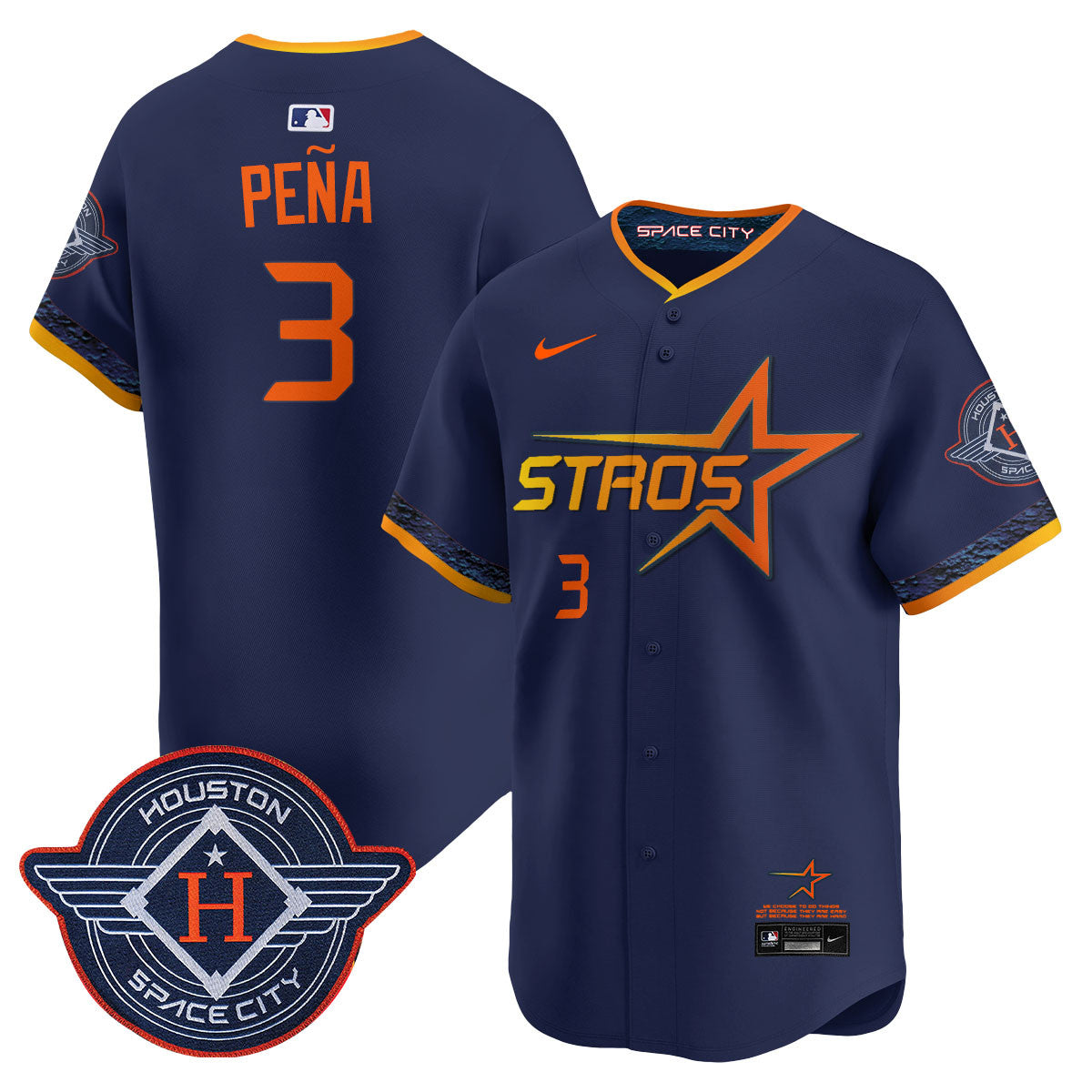 Women's Houston Astros 2025 City Connect Vapor Limited Jersey - All Stitched