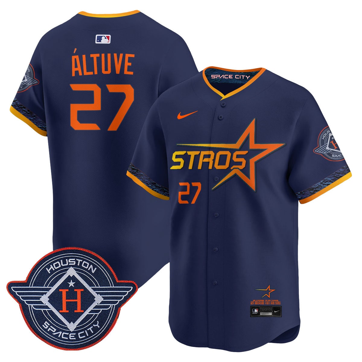 Women's Houston Astros 2025 City Connect Vapor Limited Jersey - All Stitched