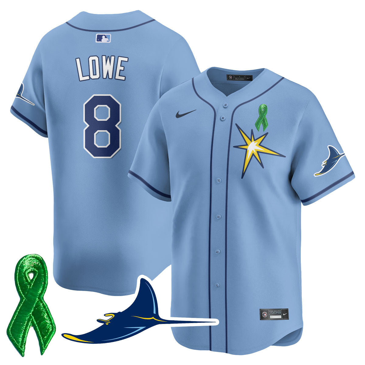 Tampa Bay Rays Mental Health Awareness Jersey - All Stitched