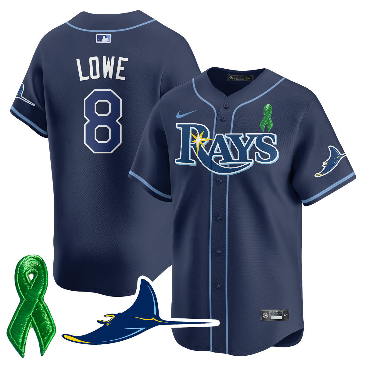 Tampa Bay Rays Mental Health Awareness Jersey - All Stitched