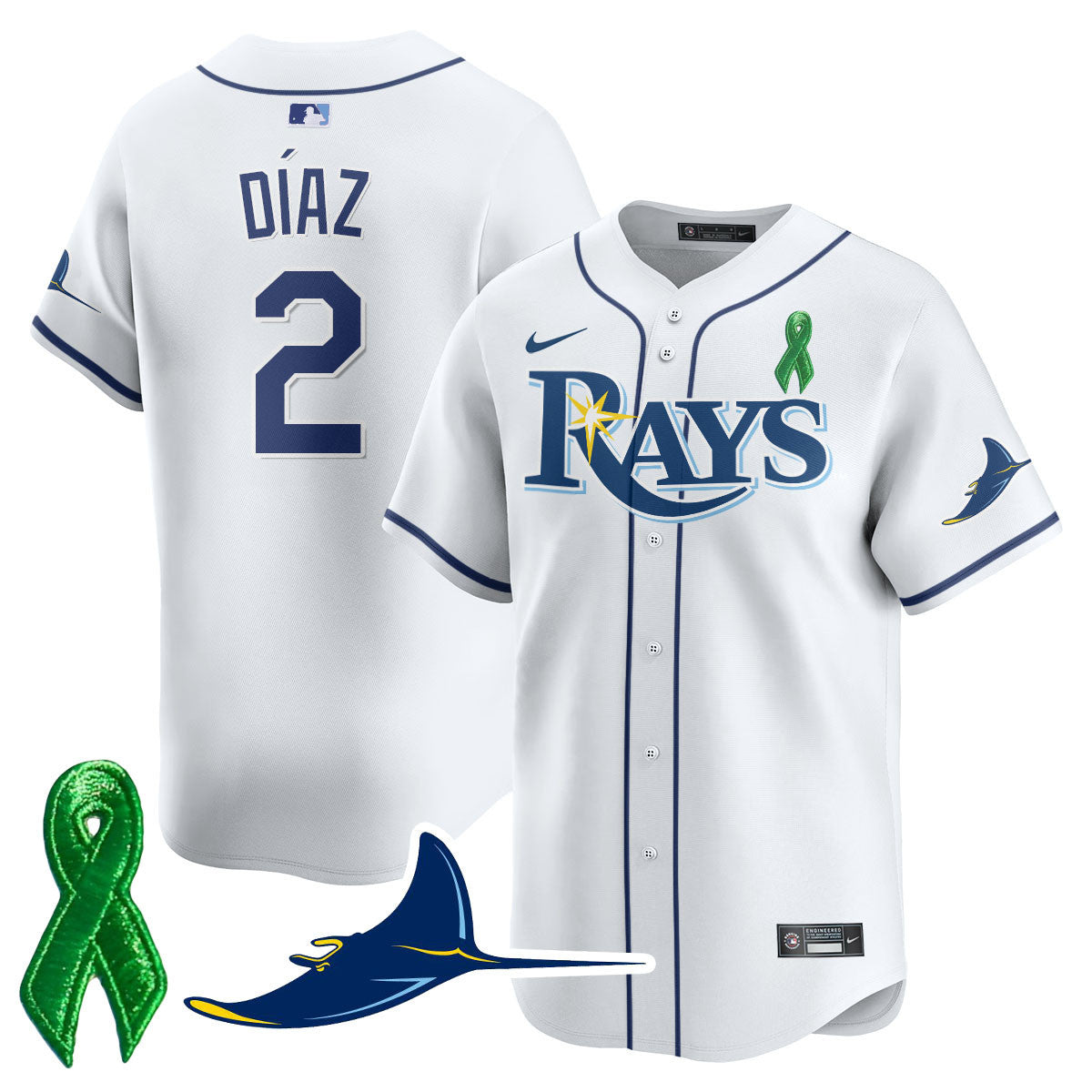 Tampa Bay Rays Mental Health Awareness Jersey - All Stitched