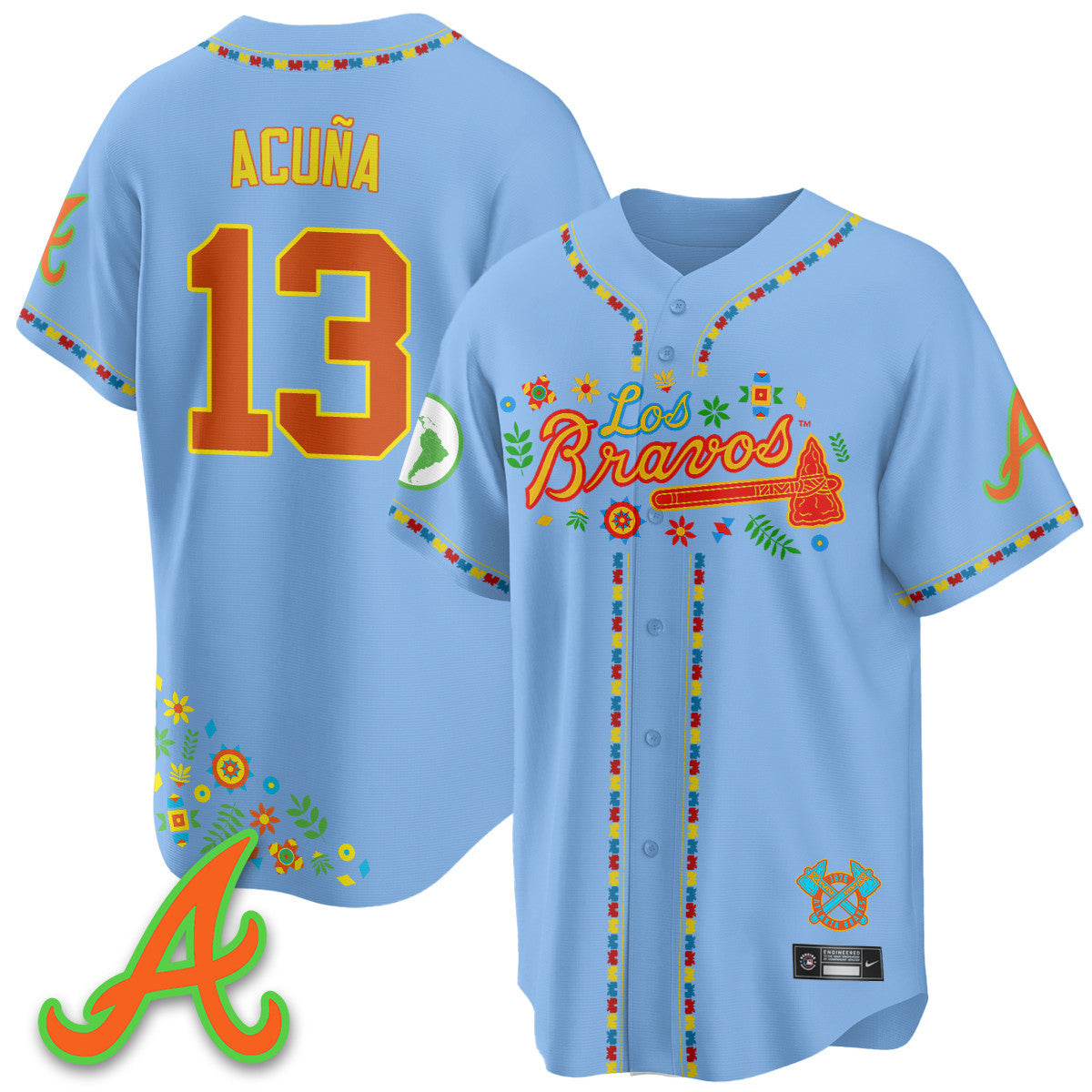 Atlanta Braves 2025 "Los Bravos" Jersey - All Stitched