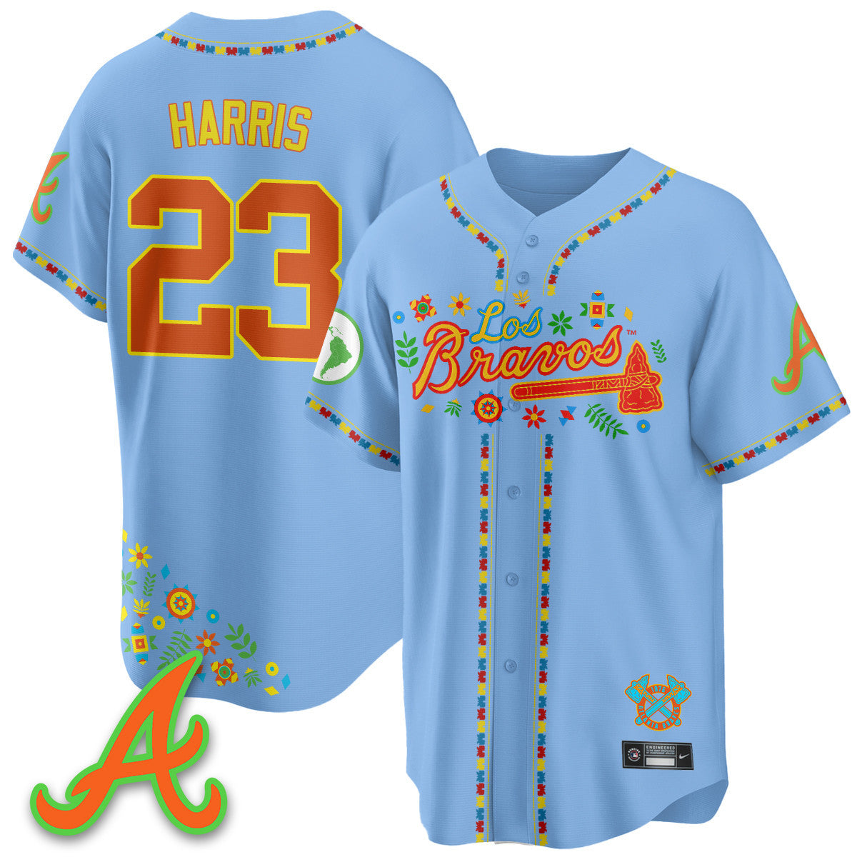 Atlanta Braves 2025 "Los Bravos" Jersey - All Stitched