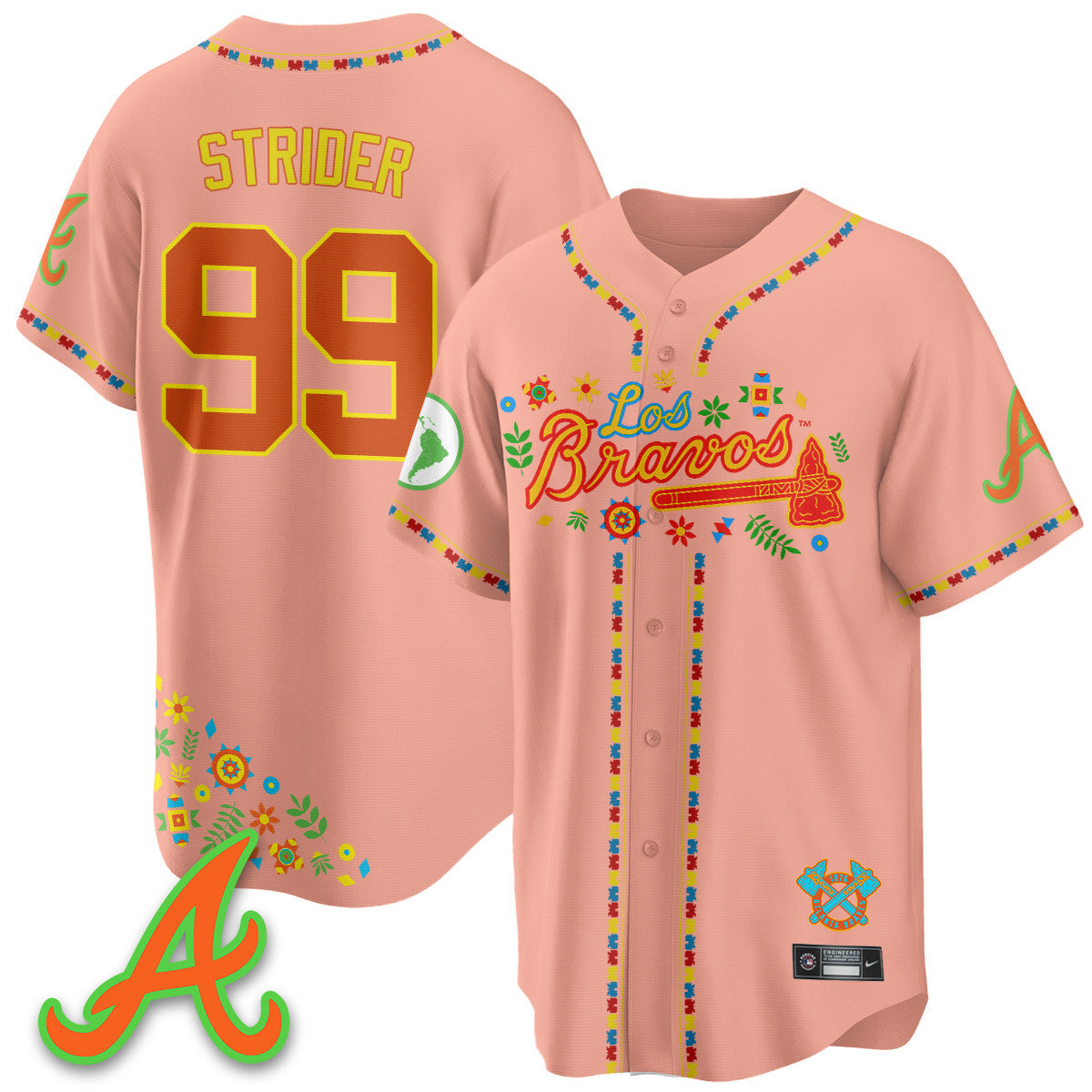 Women's Atlanta Braves 2025 "Los Bravos" Jersey - All Stitched