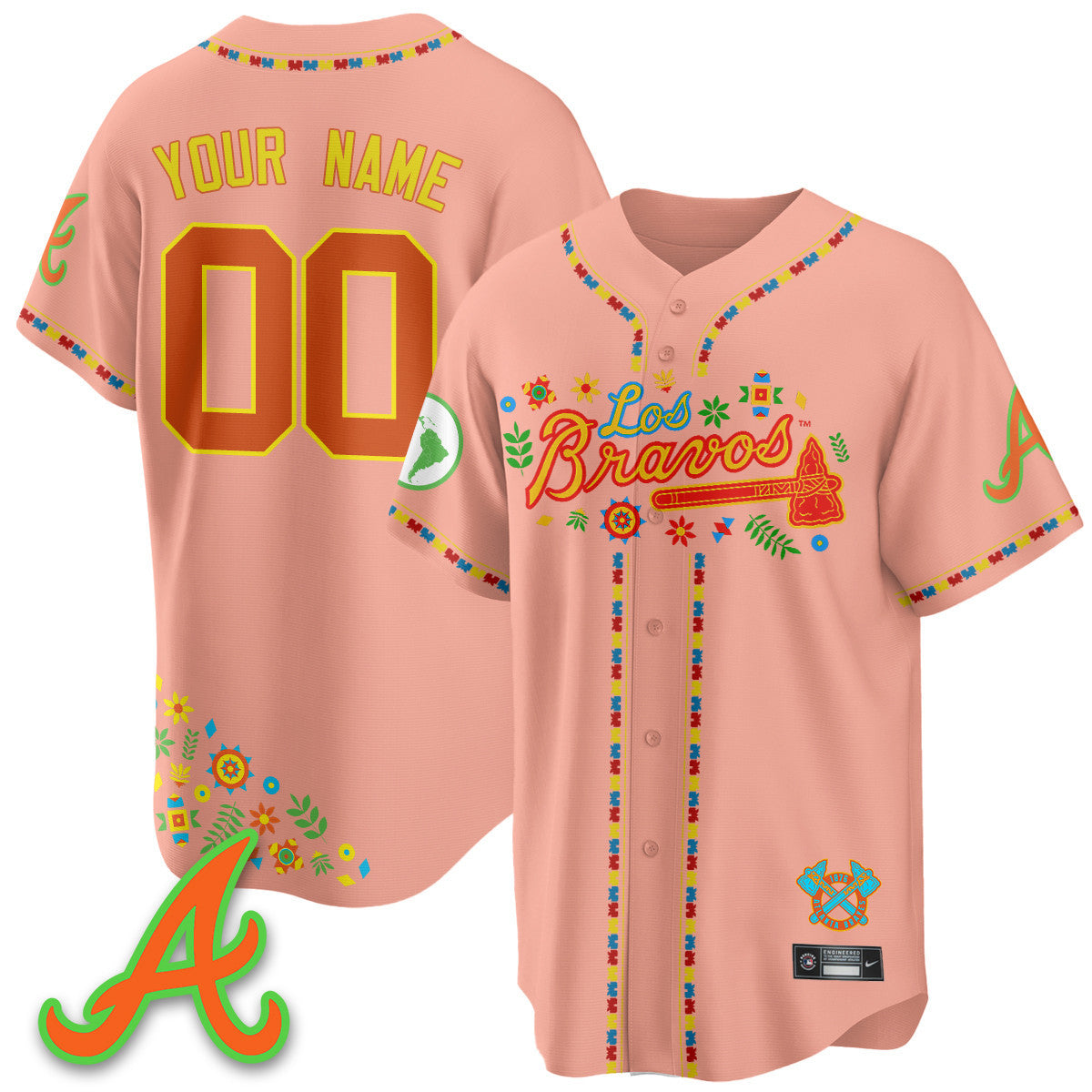 Women's Atlanta Braves 2025 "Los Bravos" Jersey - All Stitched