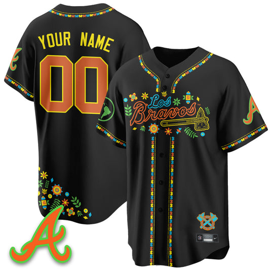 Custom Atlanta Braves 2025 "Los Bravos" Jersey - All Stitched