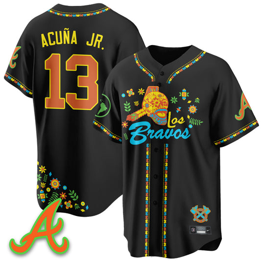 Women's Atlanta Braves 2025 "Los Bravos" Jersey V2 - All Stitched