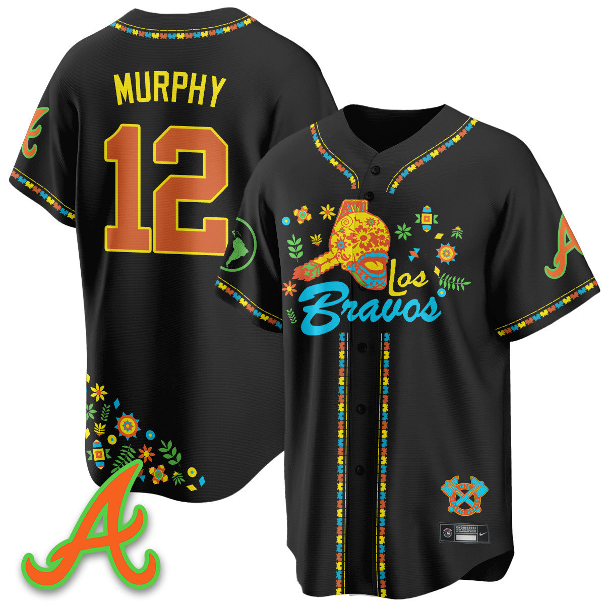 Women's Atlanta Braves 2025 "Los Bravos" Jersey V2 - All Stitched