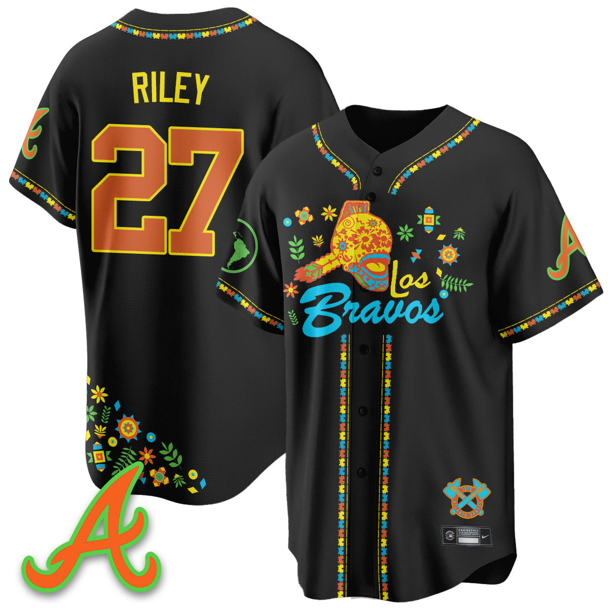 Women's Atlanta Braves 2025 "Los Bravos" Jersey V2 - All Stitched
