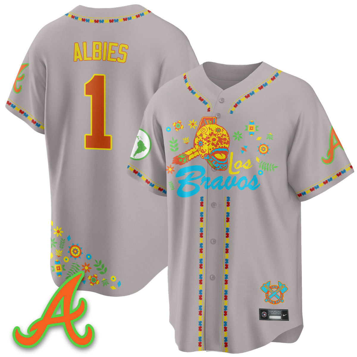 Women's Atlanta Braves 2025 "Los Bravos" Jersey V2 - All Stitched