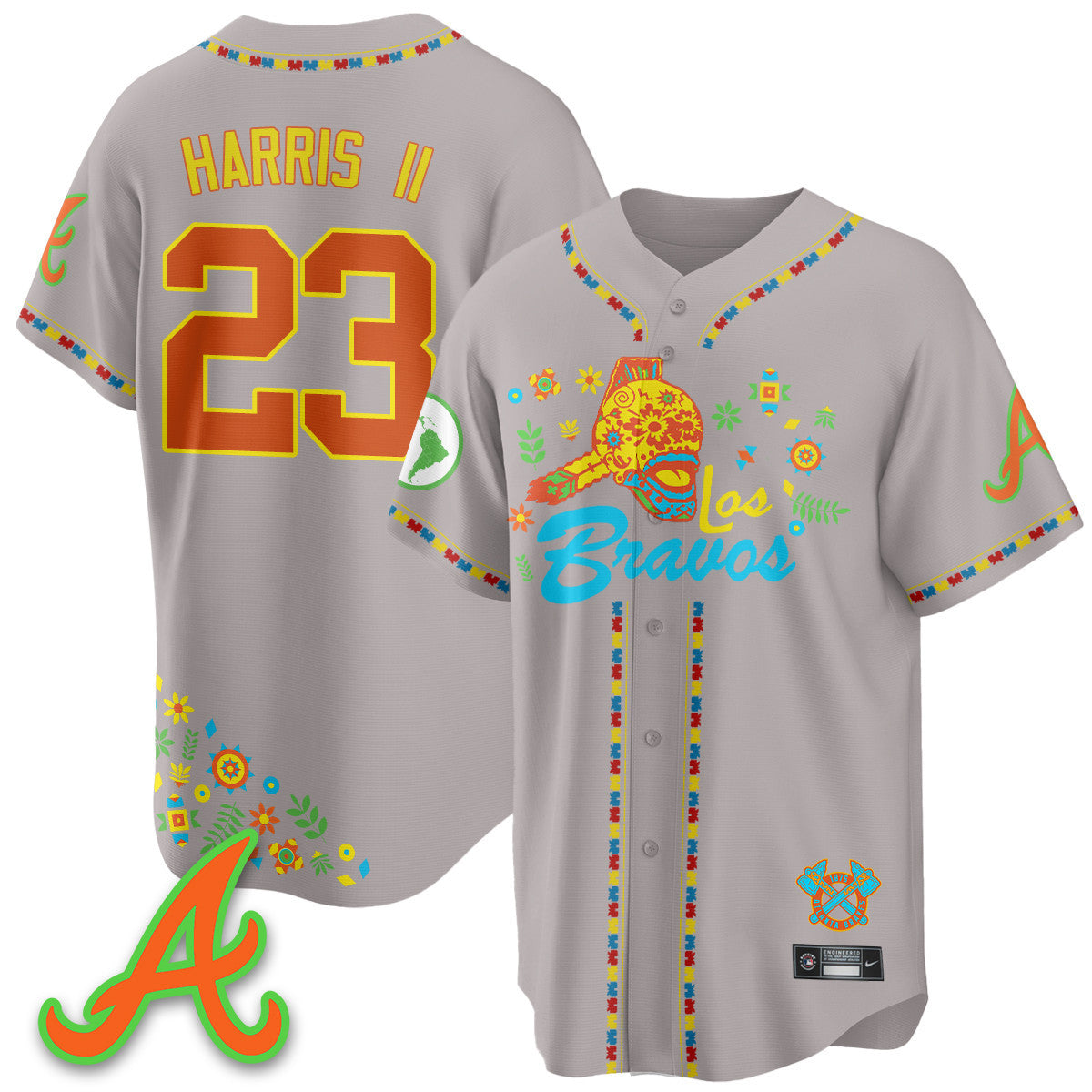 Women's Atlanta Braves 2025 "Los Bravos" Jersey V2 - All Stitched