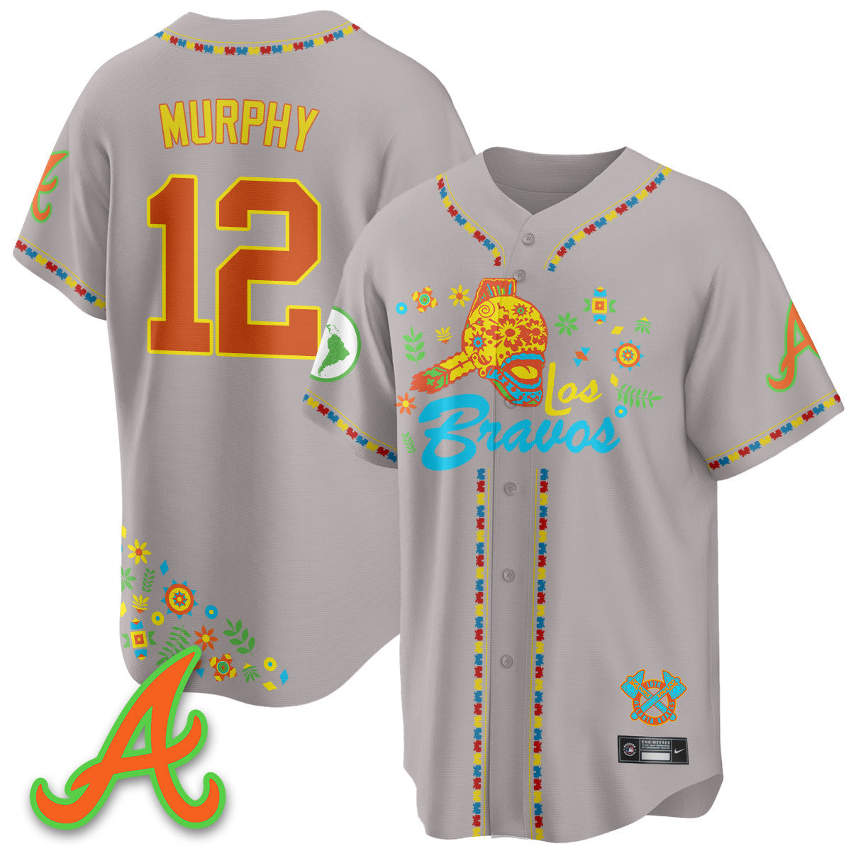 Women's Atlanta Braves 2025 "Los Bravos" Jersey V2 - All Stitched