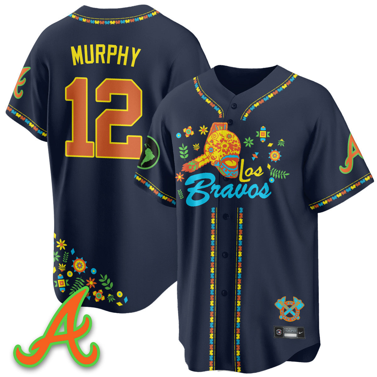 Women's Atlanta Braves 2025 "Los Bravos" Jersey V2 - All Stitched