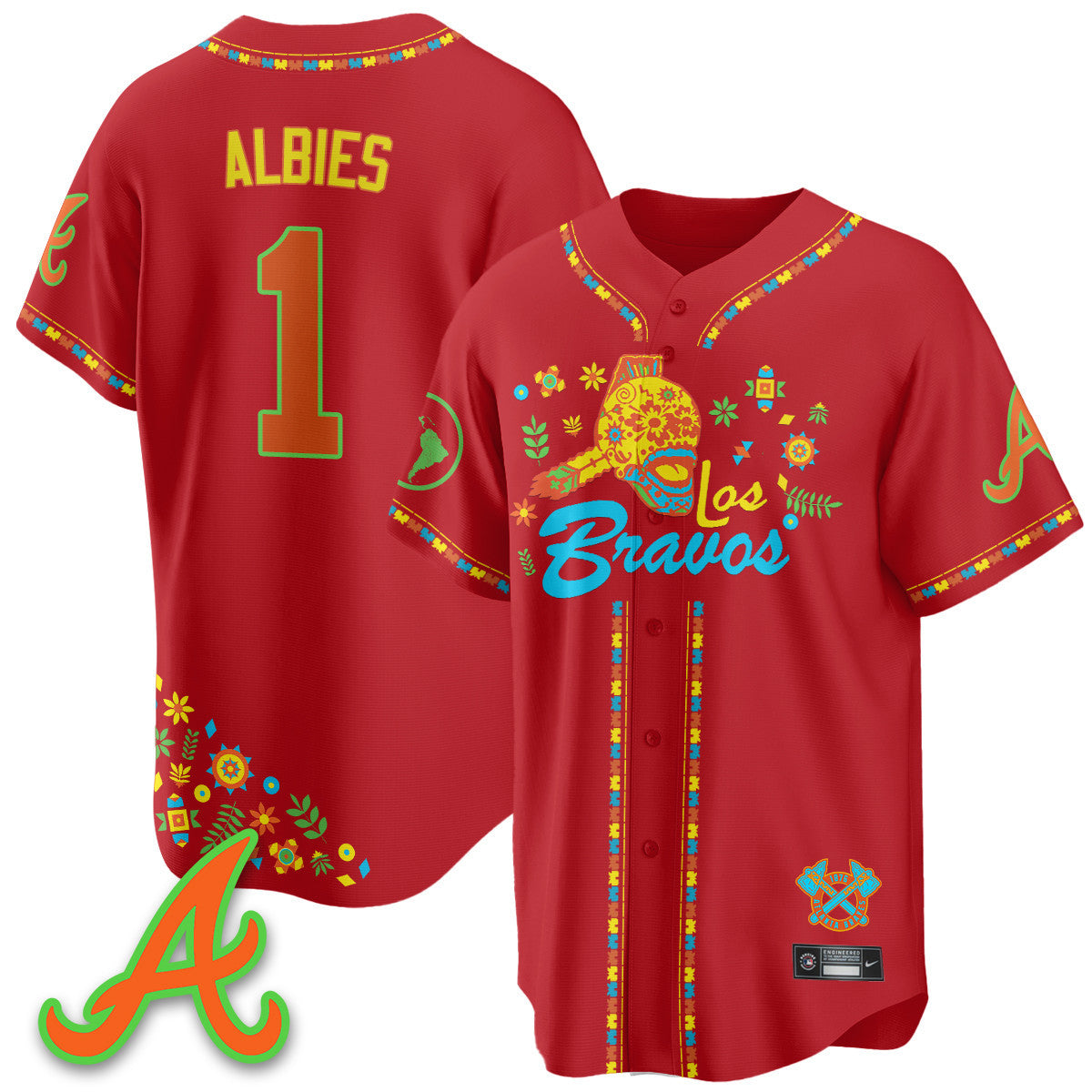 Women's Atlanta Braves 2025 "Los Bravos" Jersey V2 - All Stitched