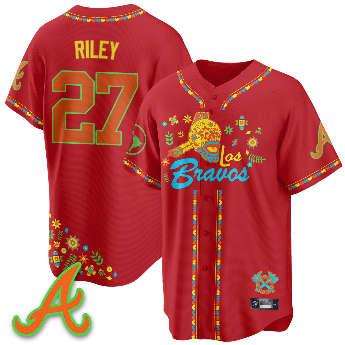 Women's Atlanta Braves 2025 "Los Bravos" Jersey V2 - All Stitched