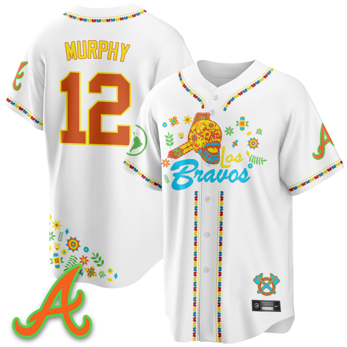 Women's Atlanta Braves 2025 "Los Bravos" Jersey V2 - All Stitched