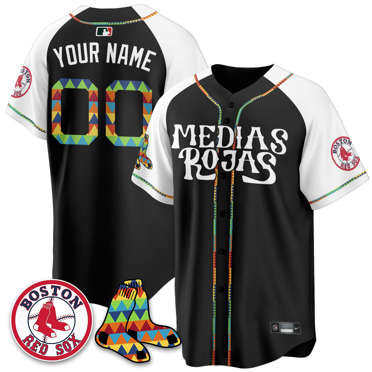Women's Boston Red Sox "Medias Rojas" Limited Jersey - All Stitched