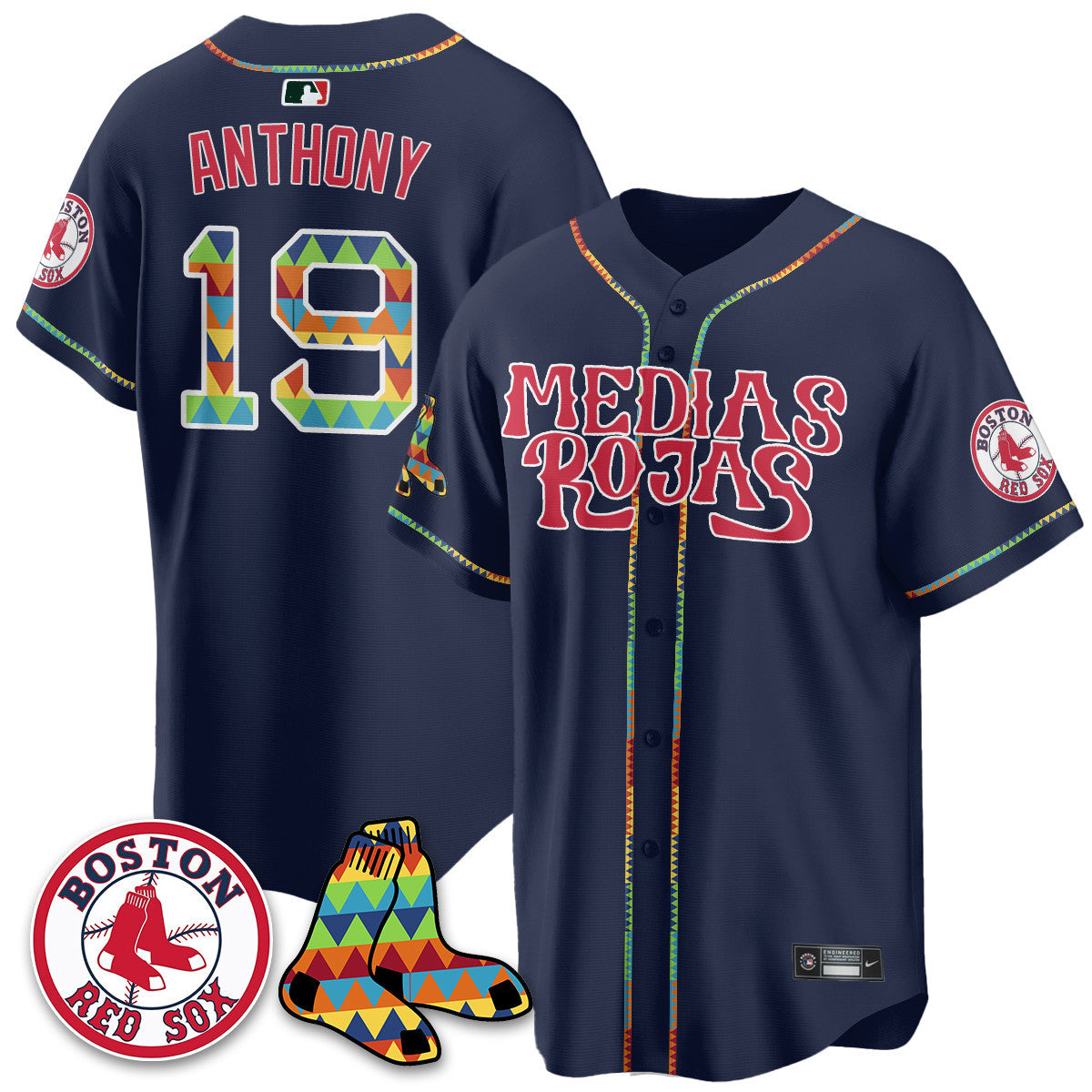 Women's Boston Red Sox "Medias Rojas" Limited Jersey - All Stitched