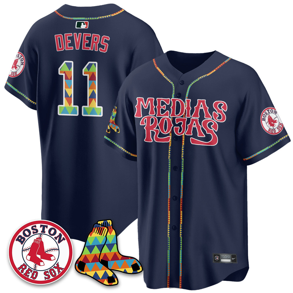 Women's Boston Red Sox "Medias Rojas" Limited Jersey - All Stitched
