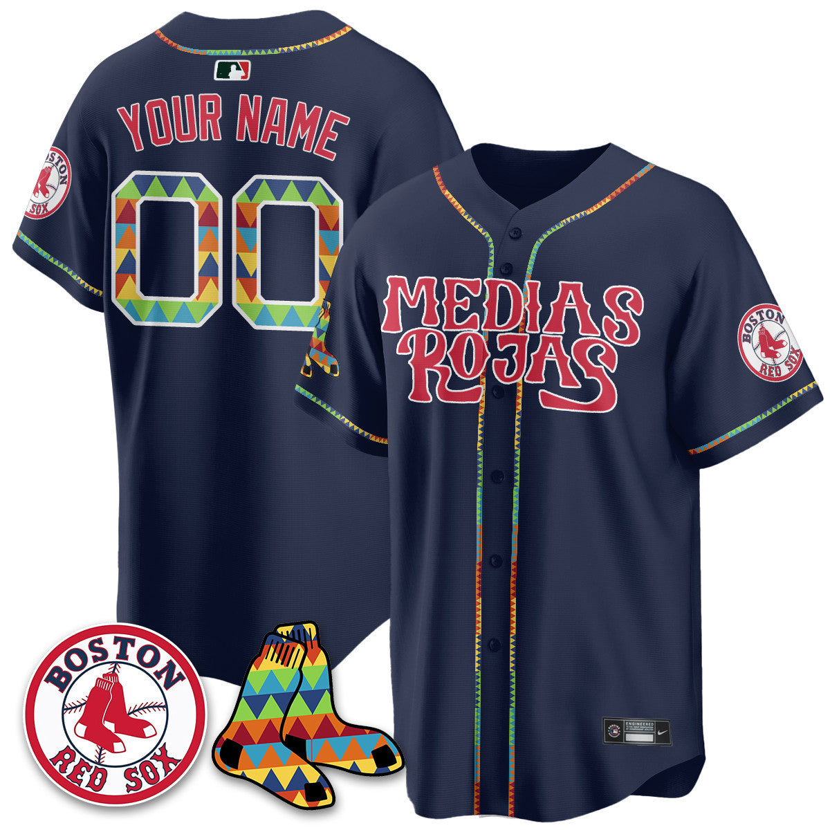 Women's Boston Red Sox "Medias Rojas" Limited Jersey - All Stitched
