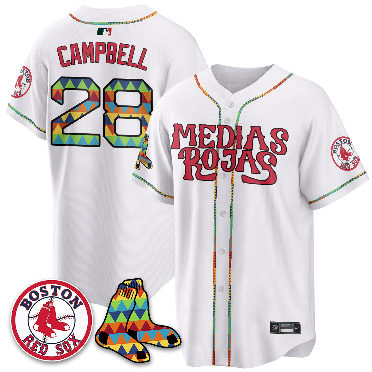 Women's Boston Red Sox "Medias Rojas" Limited Jersey - All Stitched