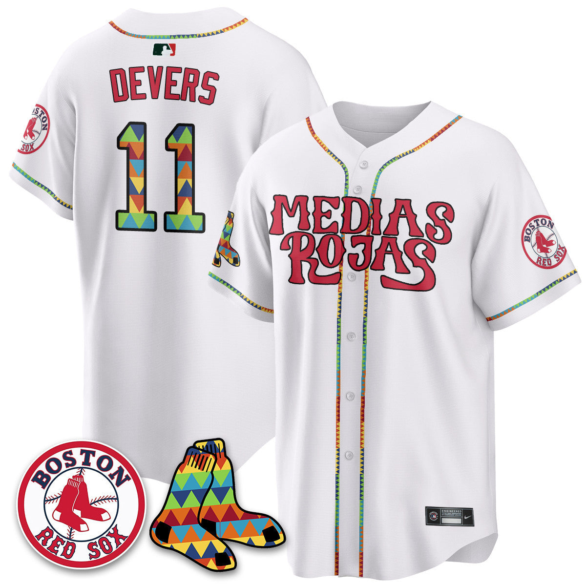 Women's Boston Red Sox "Medias Rojas" Limited Jersey - All Stitched