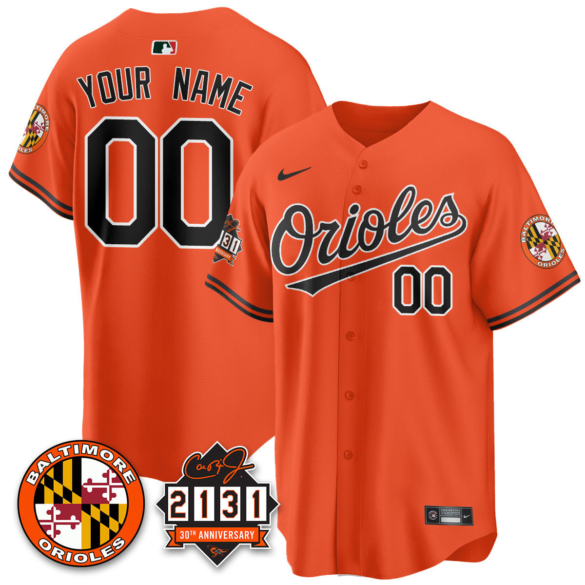 Custom Baltimore Orioles "30th Anniversary of 2131" Limited Jersey - All Stitched