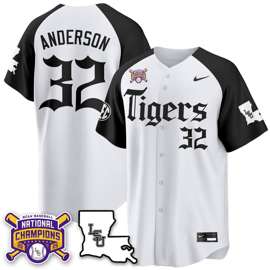 Women's LSU Tigers 2025 World Series Champions 'Gothic Geaux Edition' Jersey - All Stitched