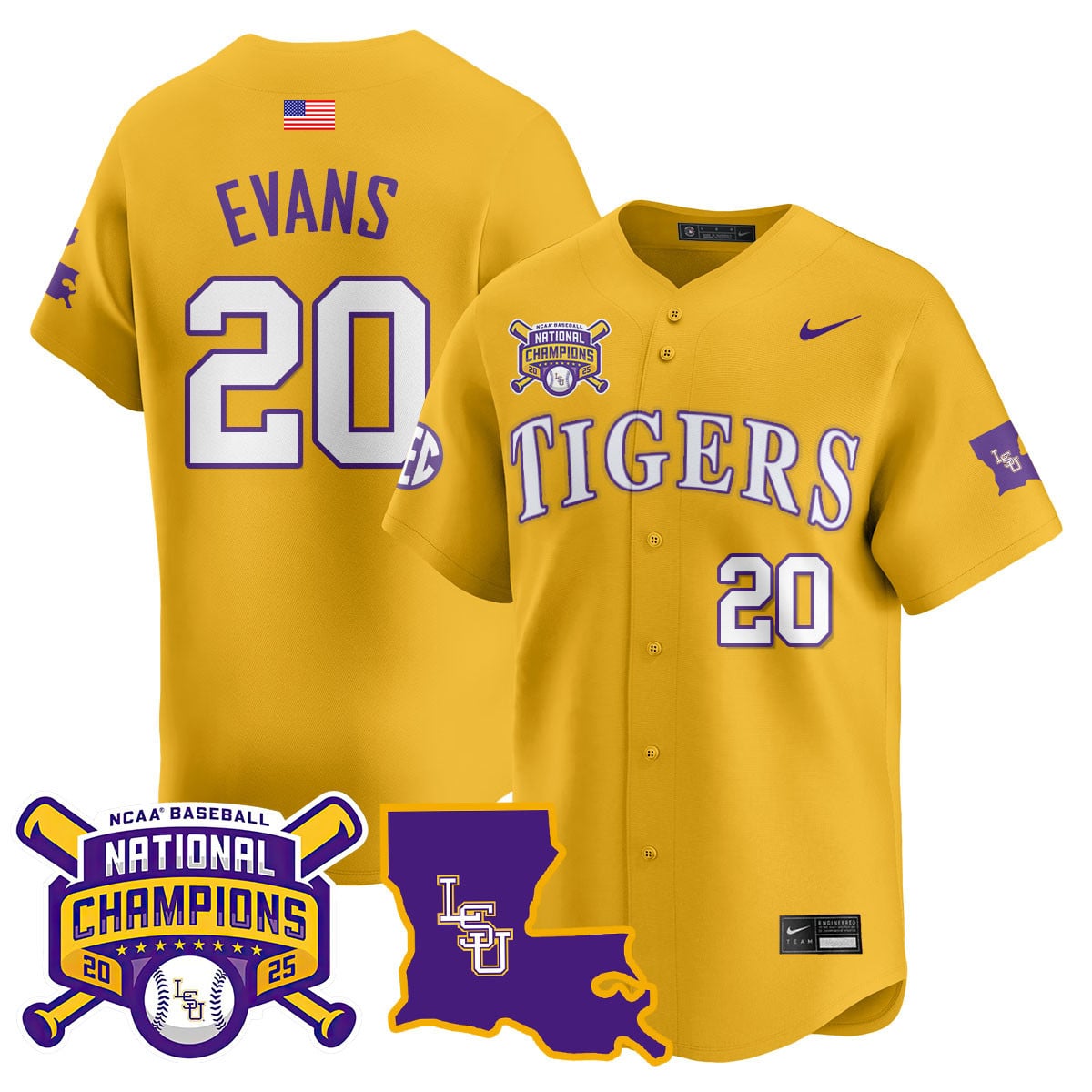 Women's LSU Tigers 2025 World Series Champions Limited Jersey - All Stitched
