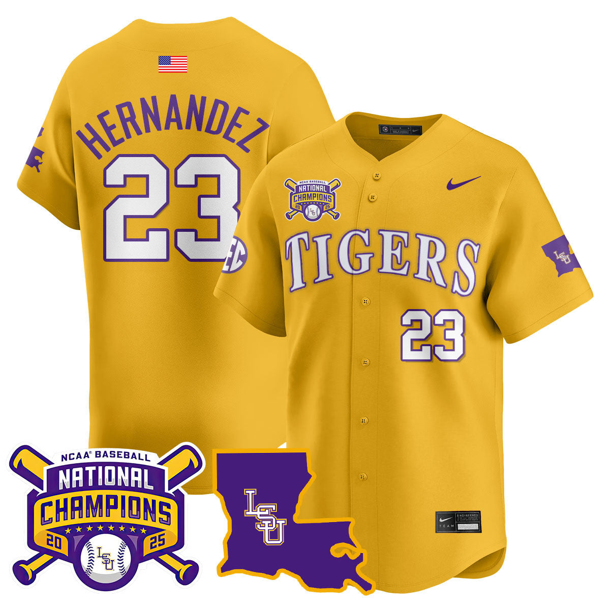 Women's LSU Tigers 2025 World Series Champions Limited Jersey - All Stitched