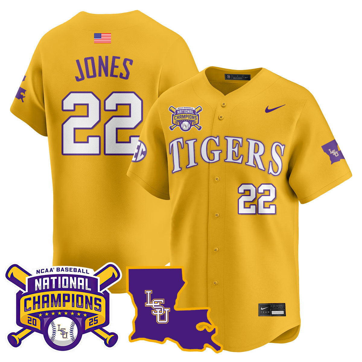 Women's LSU Tigers 2025 World Series Champions Limited Jersey - All Stitched