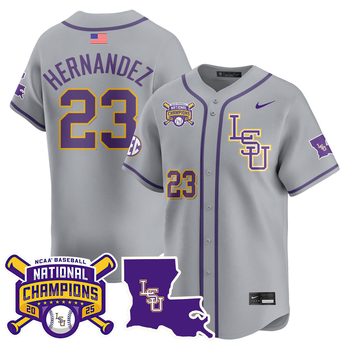Women's LSU Tigers 2025 World Series Champions Limited Jersey - All Stitched