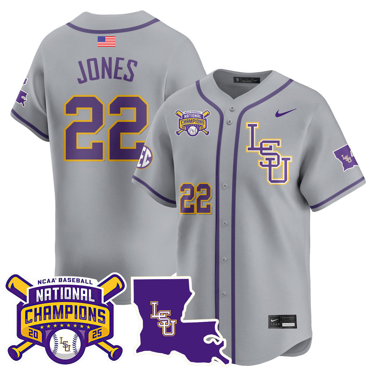 Women's LSU Tigers 2025 World Series Champions Limited Jersey - All Stitched