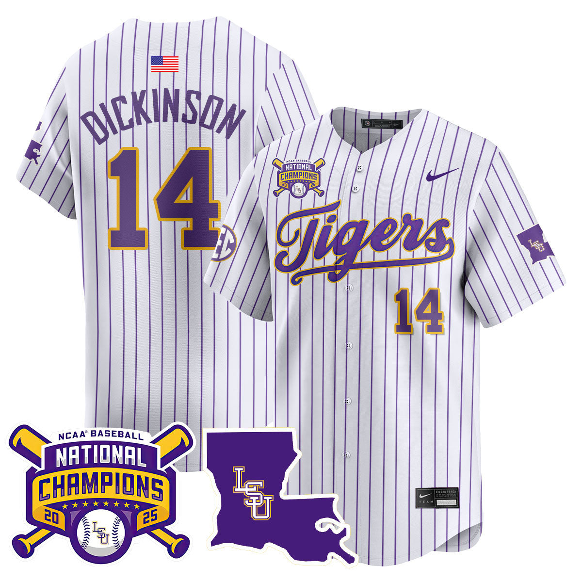 Women's LSU Tigers 2025 World Series Champions Limited Jersey - All Stitched
