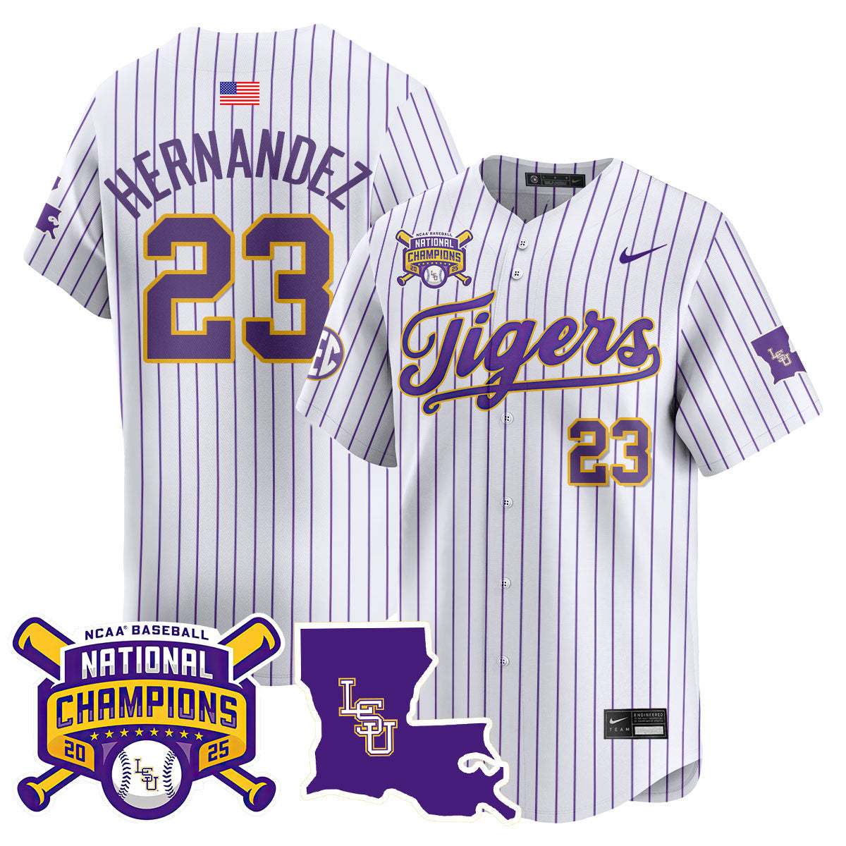 Women's LSU Tigers 2025 World Series Champions Limited Jersey - All Stitched